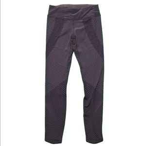 Nike Dri-Fit Ribbed Stretch Leggings Tapered Ankle Pocket Drawstring Waist Small